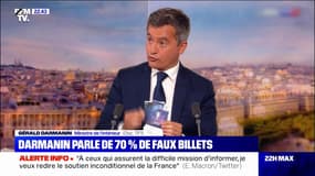 Stade de France: Darmanin affirme que "70% des personnes contrôlées" au préfiltrage détenaient des faux billets