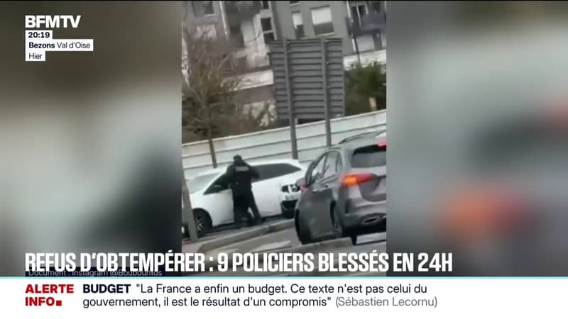 Neuf policiers blessés suite à des refus d'obtempérer en 24 heures