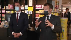Emmanuel Macron en déplacement à Valenciennes (Nord), le 23 mars 2021.