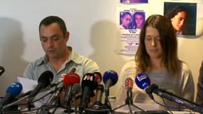 Les parents de Maëlys lors d'une conférence de presse le 28 septembre 2017