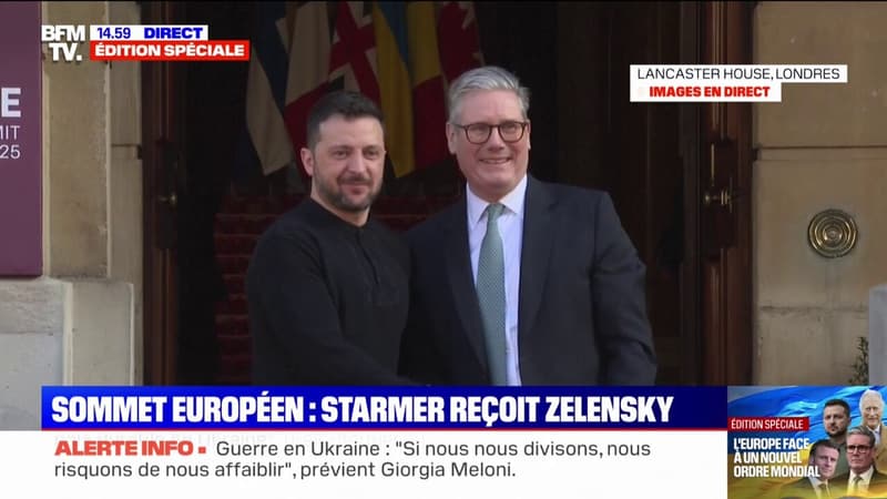 Sommet de Londres: Volodymyr Zelensky accueilli par Keir Starmer à Lancaster House