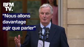 Le discours de Michel Barnier lors de la passation de pouvoir avec Gabriel Attal à Matignon 