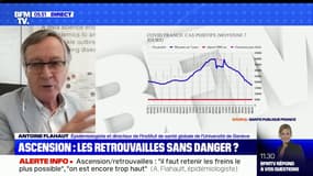 Antoine Flahault, épidémiologiste: "Il faut retenir les freins le plus possible (...) on est encore un petit peu haut"