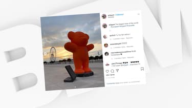 Un ours géant de l'artiste Jayet