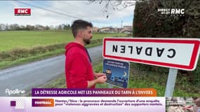 La détresse agricole met les panneaux du Tarn à l'envers