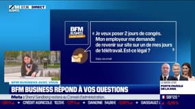 BFM Business avec vous : Les congés en télétravail - 02/06