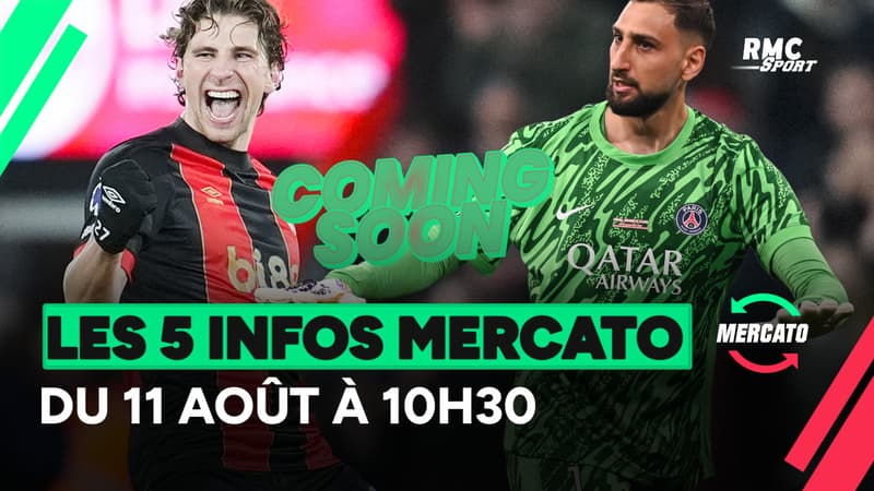 Donnarumma, Zabarnyi, Abline... les 5 infos mercato du 11 aoÃ»t Ã  10h30