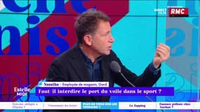 Faut-il interdire le port du voile dans le sport ? "Le problème c’est que pour vous la religion est plus importante que la République" Daniel Riolo est offusqué par les propos tenus par Nassiba, Auditrice RMC.
