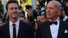 Edward Norton et Bruce Willis en 2012