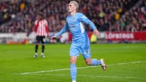 Phil Foden avec Manchester City, à Brentford le 29 décembre 2021