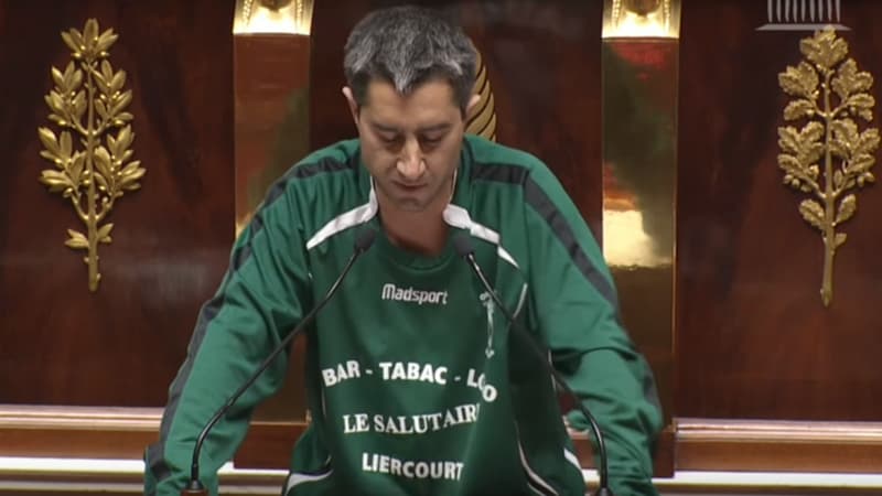 François Ruffin à la tribune de l'Assemblée nationale.