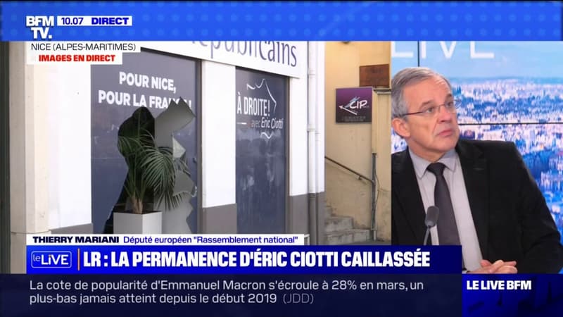 « Il n’y a pas d’excuse »: Thierry Mariani (RN) condamne l’acte de vandalisme contre la permanence d’Éric Ciotti