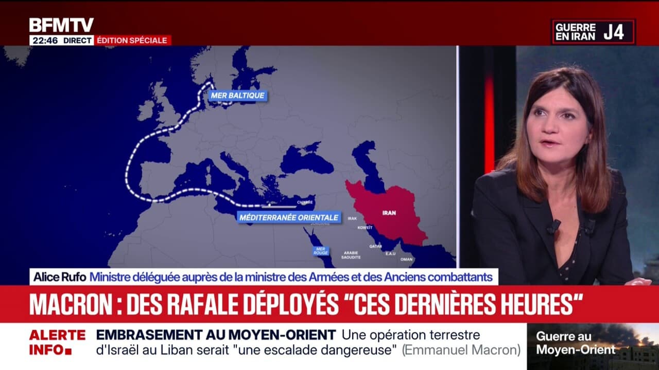 Guerre au Moyen-Orient: Alice Rufo, ministre déléguée à la ministre des Armées, explique en quoi la présence du porte-avions Charles de Gaulle est stratégique dans la région Kép
