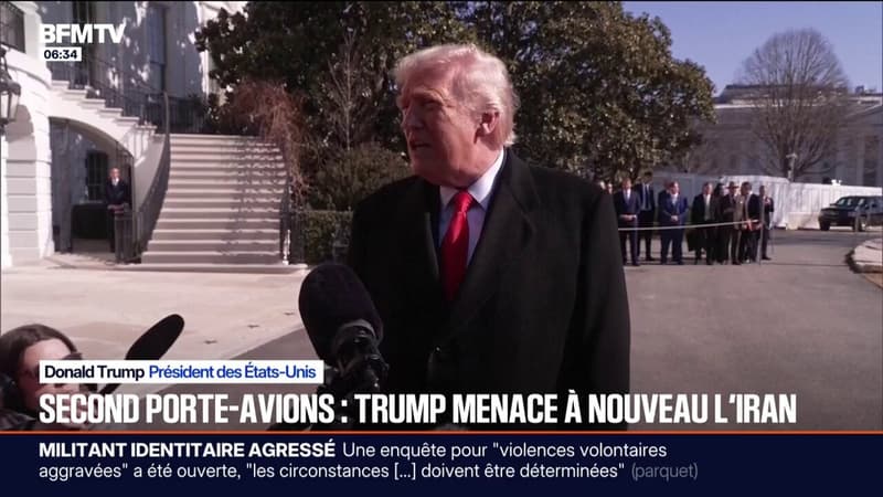 Donald Trump justifie l'envoi d'un second porte-avion américain dans la région du Golfe et menace à nouveau l'Iran