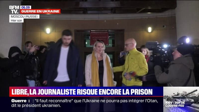 La journaliste anti-guerre russe a été libérée mais risque toujours la prison