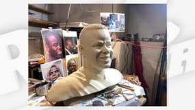Le buste de Basile Boli, destiné à figurer sur la statue de Bernard Tapie