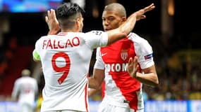 Radamel Falcao et Kylian Mbappé