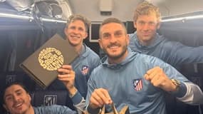 La story Instagram de Koke, avec les commandes offertes par Luis Suarez.