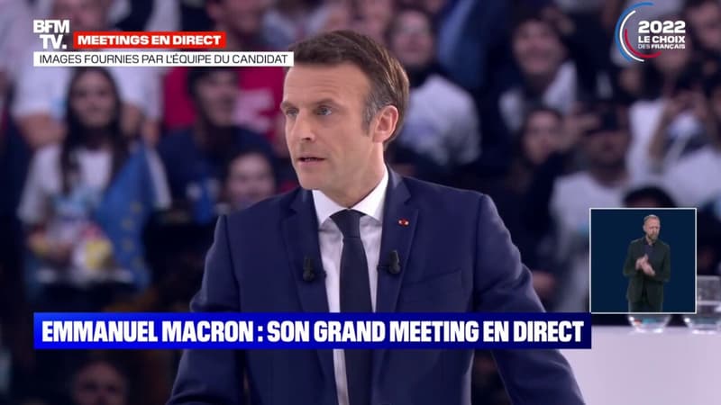 Sifflements: Emmanuel Macron calme ses militants en plein meeting