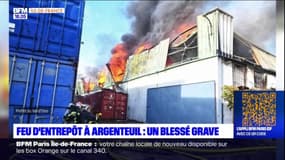 Val-d'Oise: une personne grièvement blessée dans un feu d'entrepôt à Argenteuil