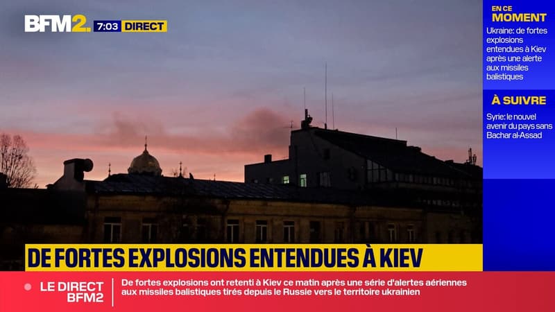 Ukraine: de fortes explosions entendues à Kiev après une alerte aux missiles balistiques