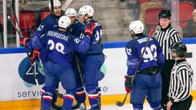 L'équipe de France de hockey sur glace lors d'un match amical contre la Norvège, le 8 février 2025 à Oslo / Illustration