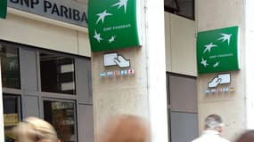 La devanture d'une banque BNP Paribas.