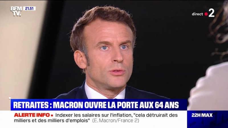 Retraites: Emmanuel Macron ouvre la porte aux 64 ans 