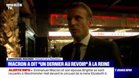 Emmanuel Macron à Westminster Hall: "Nous sommes allés présenter nos respects à la famille royale"