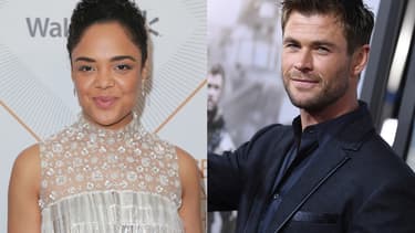 Tessa Thompson et Chris Hemsworth, stars du reboot de "Men in Black"