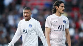 Kylian Mbappé et Edinson Cavani