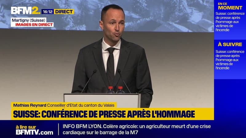Crans-Montana: "Cet après, est, et sera douloureux pour les personnes endeuillées", déclare Mathias Reynard