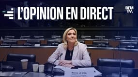 L'ancienne présidente du Rassemblement national, Marine Le Pen, le 24 mai 2023 à l'Assemblée nationale, à Paris