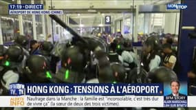 Hong Kong: vives tensions à l'aéroport entre la police et des manifestants