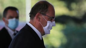 Jean Castex en déplacement dans les Alpes-Maritimes, samedi 3 octobre 2020