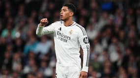 Jude Bellingham lors d'un match de Ligue des champions avec le Real Madrid au stade Santiago-Bernabeu, 22 janvier 2025