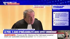 Procès du RN: "Il n'y a pas eu d'hésitation pour le tribunal" sur la question de culpabilité, juge Patrick Maisonneuve (avocat au Parlement européen)