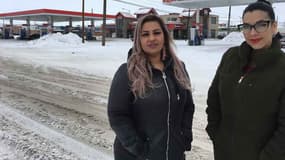 Photo de l'ACLU des deux femmes mexicaines, arrêtées par un police garde-frontière.