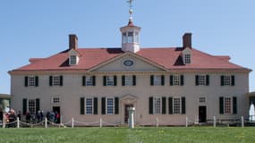 La façade de la résidence de Mount Vernon, où dîneront les couples présidentiels américain et français, le 23 avril.