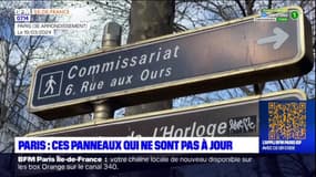 Paris: dans la rue, de nombreux panneaux ne sont pas à jour