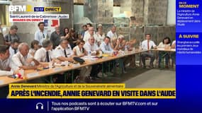 Aude: face aux agriculteurs sinistrés, Annie Genevard exprime "la solidarité nationale"