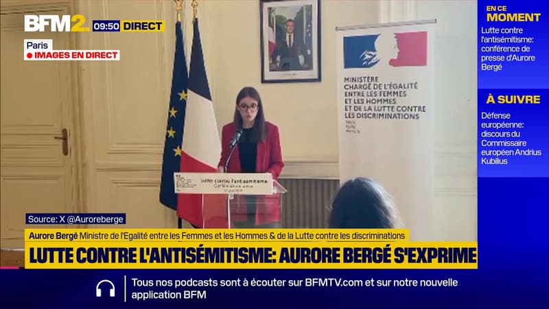 Antisémitisme : Aurore Bergé appelle à un "travail transpartisan" autour du projet de loi gouvernemental