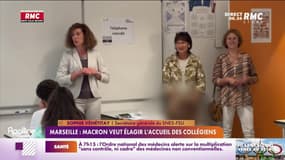 Marseille : Macron veut élargir l'accueil des collégiens 