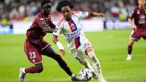 Malick Fofana le 23 août 2025 contre Metz avec l'OL