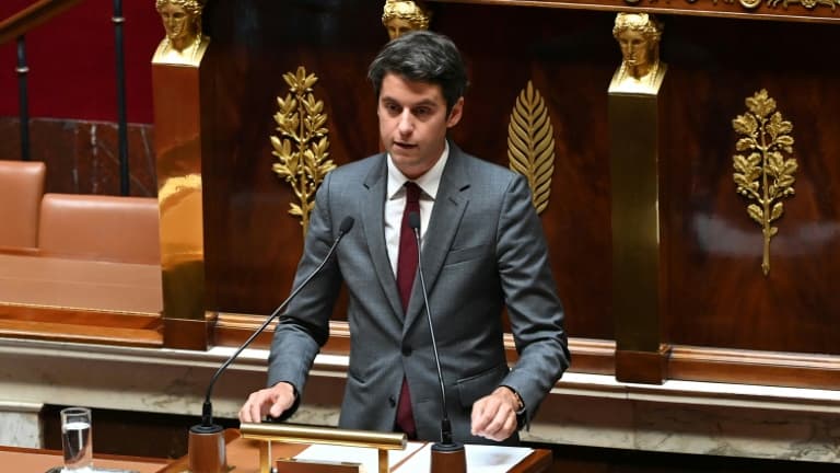 Le ministre des Comptes publics Gabriel Attal à l'Assemblée nationale, le 2 août 2022 à Paris