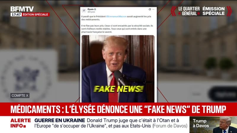 Hausse des prix des médicaments en France: l'Élysée dénonce une "fake news" de Donald Trump