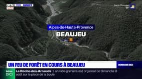 Beaujeu: le feu de forêt toujours en cours et contenu par les pompiers