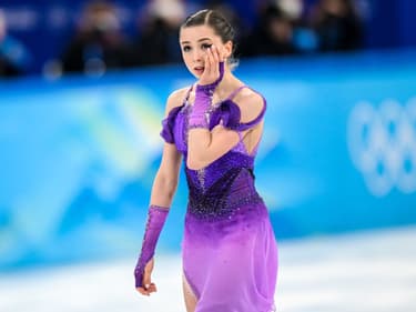 La patineuse russe Kamila Valieva lors des JO 2022 de Pékin
