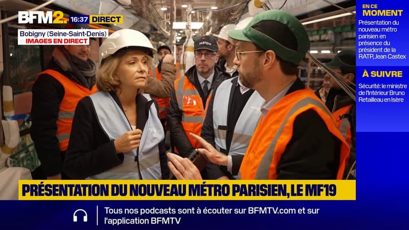 Présentation du nouveau métro parisien, le MF19, qui va arriver progressivement sur huit lignes