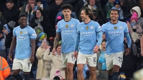 Jack Grealish et ses coéquipiers de Manchester City le 11 janvier 2025